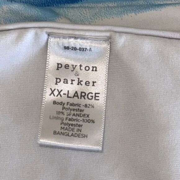 Peyton & Parker XX-Large Watercolor Stripe Ruched Bikini Set - Picture 3 of 7